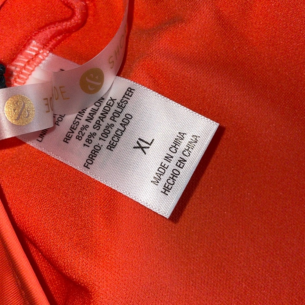 Shade & Shore V-Neck Scoop Coral Bikini Top - Picture 5 of 5